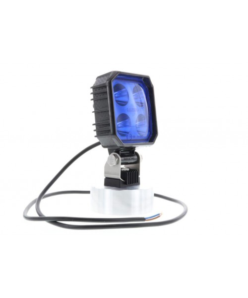 CARBONLUX - Phare de travail LED CARBONLUX carré 90X90mm - cable - lumière bleu spot