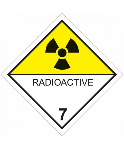 Plaque Transport classe 7 Matières radioactives