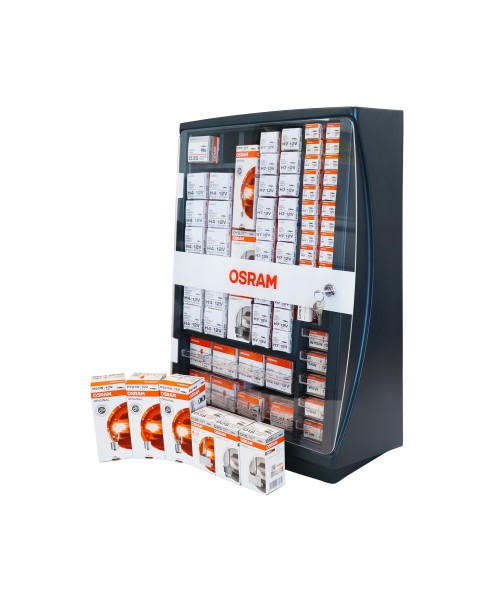 LOT OSRAM 180 AMPOULES + ARMOIRE AVEC SERRURE + TESTEUR