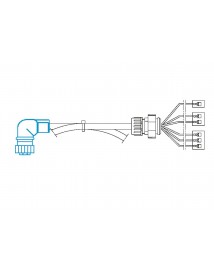 FCA - Faisceau feu arrière 7 voies conn coudé pour module de jonction 2500 mm
