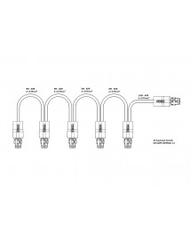 FCA - Faisceau feux latéraux 6 connecteurs Superseal 17,5 m